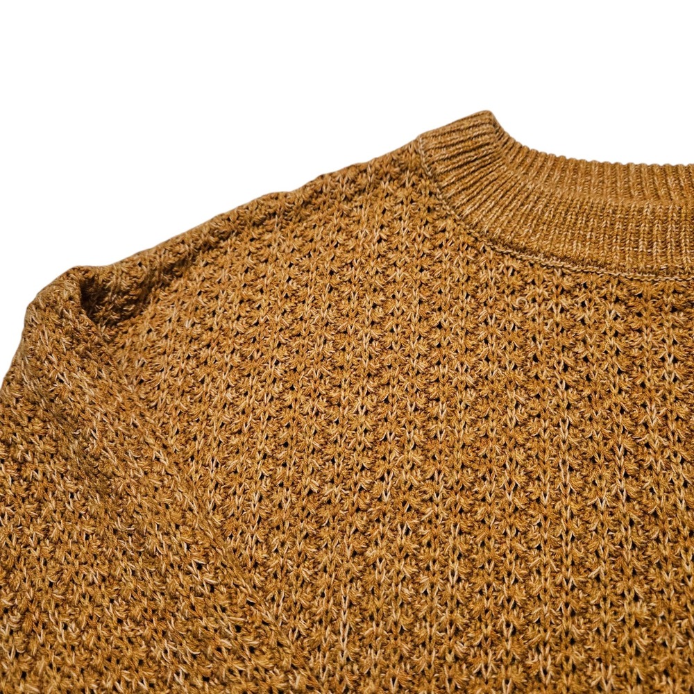Universal Thread Womens L Gold Knit Crew Neck Long Sleeve Casual Sweater - Picture 4 of 10